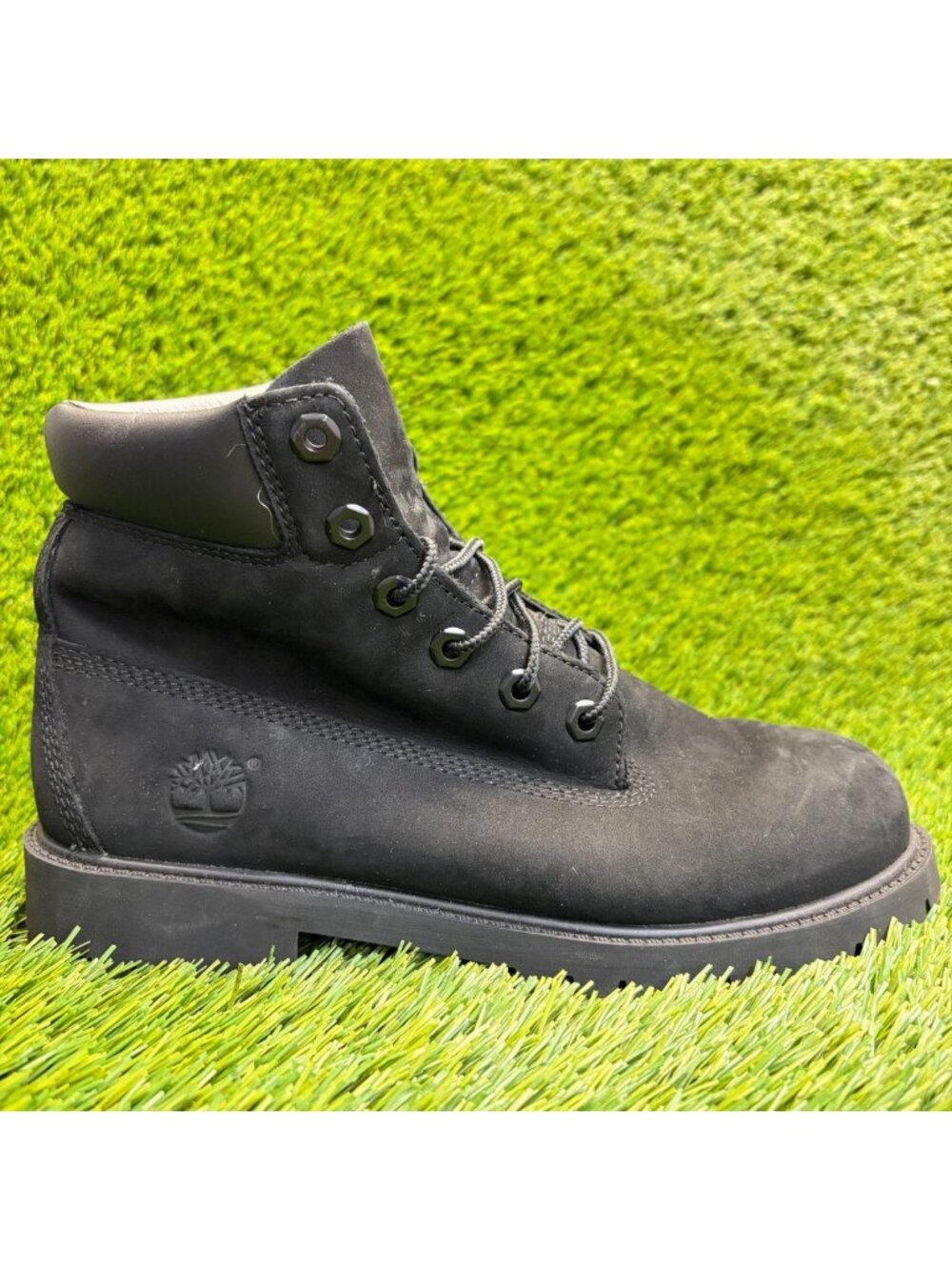 Timberland 6-Inch Premium Boys Size 6.5Y Black Outdoor Waterproof Ankle Boots